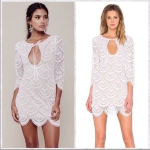 For Love & Lemons 3/4 Sleeve Rosalita Mini Dress